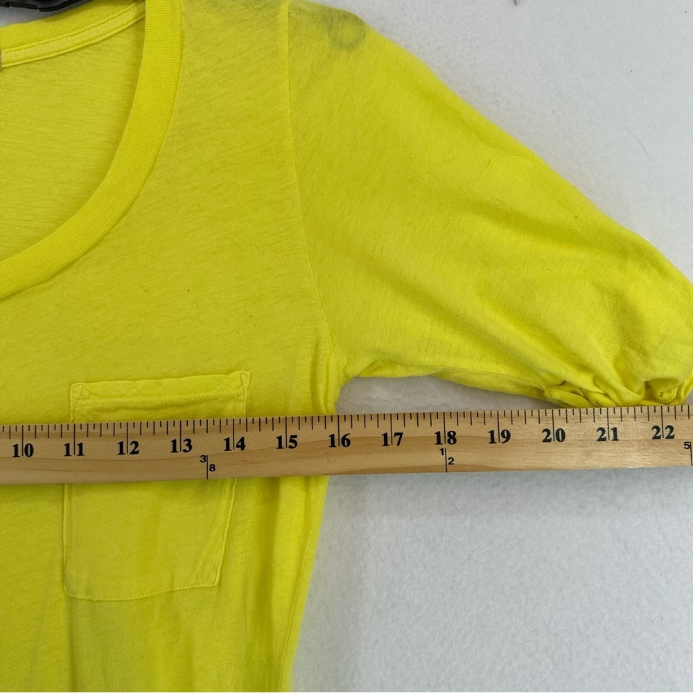 Heritage 1981 Short Sleeve Ruched Sleeve Basic T Shirt Womens Small Yellow‎ - Picture 6 of 9